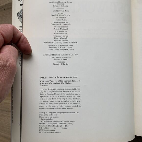 Discovery of Lost Worlds Hardcover Joseph J Thorndike Jr1979 American Heritage - Picture 4 of 12